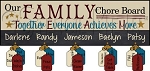 3811 * Our Family Chore Board Stencil 7.25x24