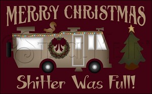 3752 * Merry Christmas Shitter Was Full National Lampoon's Griswold Stencil 11.25x18 