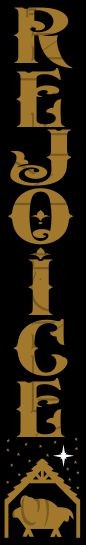 3760 * Tall Rejoice Baby Jesus Manger Porch Greeting Stencil 