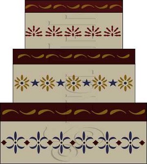 1010 * Colonial Accent Shaker Box Stencil Set 