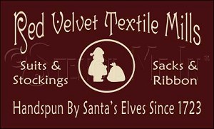 1230 * Red Velvet Textile Mills 7.25x12 