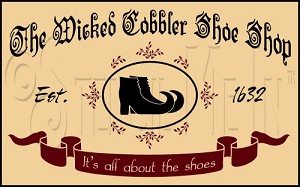 1387 * The Wicked Cobbler Halloween Stencil 11.25x18 