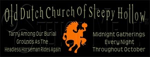 143 * Old Dutch Church Of Sleepy Hollow Halloween Stencil 9.25x24 