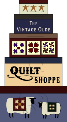 1466 * Vintage Quilt Shoppe Shaker Box Set 