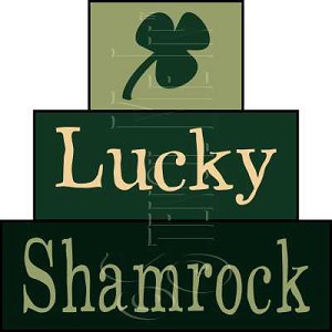 1577 * Lucky Shamrock Block Stencil Set 