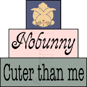 1605 * No Bunny Cuter Block Stencil Set 