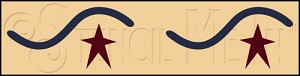 1638 * Star & Squiggle Wall Border 6x24 