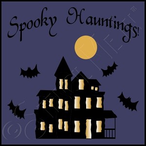 1832 * Spooky Hauntings Halloween Stencil 11.25x11.25 