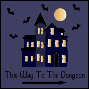 1850 * This Way To The Dungeon Halloween Stencil 11.25x11.25 