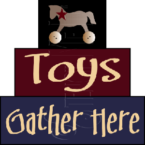 1941 * Toys Gather Here Block Set Stencil 