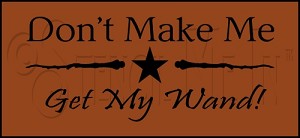 2121 * My Wand  Halloween Stencil 5.5x12 