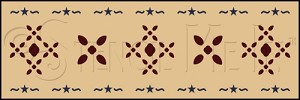 2174 * Colonial Floral Wall Border 8x24 