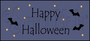 2180 * Happy Halloween Bats Halloween Stencil 5.5x12 