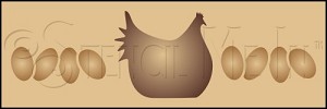 2190 * Fresh Eggs Wall Border 8x24 