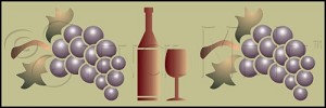 2191 * Wine A Little Wall Border 8x24 