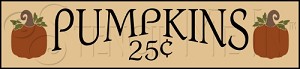 2234 * Pumpkins 25 Thanksgiving Stencil 5.5x24 