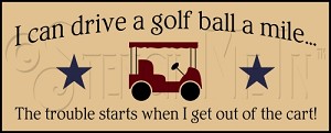 2291 * Drive A Golf Ball Stars 7.25x18 