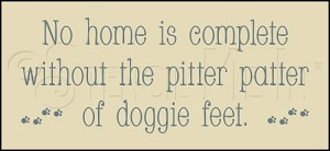 2363 * Pitter Patter Of Doggie Feet 5.5x12 