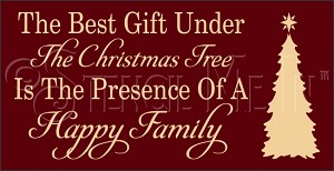 2387 * Best Gift Under The Christmas Tree Holiday Stencil 9.25x18 