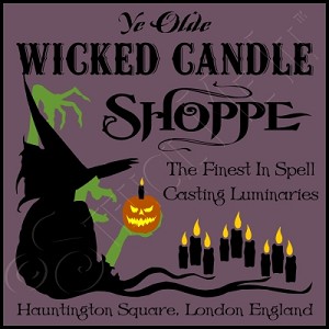 249 * Ye Olde Wicked Candle Shoppe Halloween Stencil 11.25x11.25 