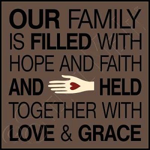 2505 * Hope Faith Love And Grace Typography Stencil 11.25x11.25 