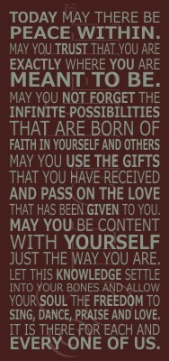 2545 * May There Be Typography Stencil 11.25x24 