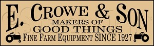 257 * Eli Crowe & Son Farm Equipment 7.25x24 
