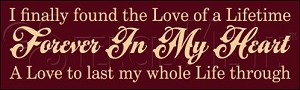 2653 * Love Of A Lifetime 7.25x24 