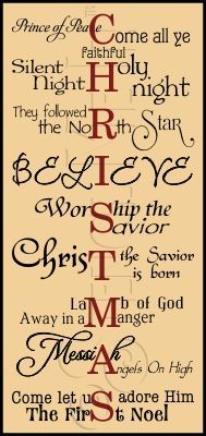 2708 * Christmas Typography Stencil 11.25x24 