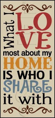 2756 * Love Most About My Home 11.25x24 