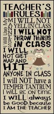 2777 * Teachers Rules 11.25x24 