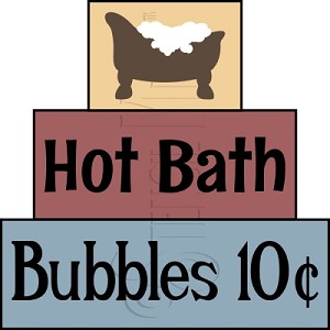 2842 * Hot Bubble Bath Stencil Block Set 