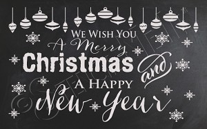 2851 * Merry Christmas Happy New Year 11.25x18 