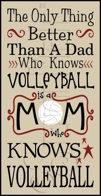 2859 * A Mom Who Knows Volleyball 9.25x18 