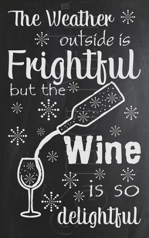 2865 * The Wine Is So Delightful 11.25x18 