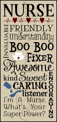 2870 * Nurse Typography 11.25x24 