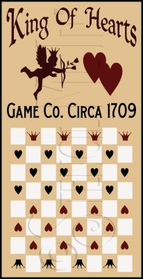 296 * King Of Hearts Game Board 9.25x18 