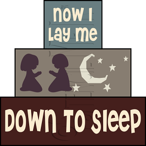 3000 * Now I Lay Me Block Down Shelf Sitter Stencil Set 
