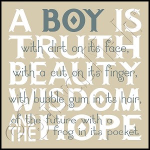 3008 * A Boy Is Typography Stencil 11.25x11.25 