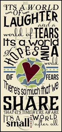 3047 * It's A Small World 11.25x24 
