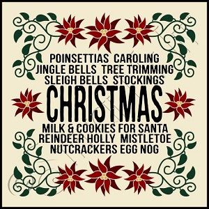 3057 * Christmas Typography 11.25x11.25 