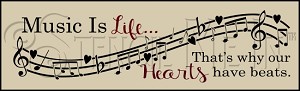 3084 * Music Is Life 7.25x24 