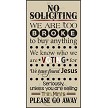 3100 * No Soliciting Typography Stencil - Thin Mints 