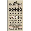 3100 * No Soliciting Typography Stencil - Free Beer 