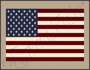 3164 * Flag Of The United States 50 Stars Americana Stencil 9.25x12 