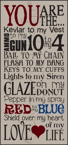 3205 * You Are The To My Police Typography Stencil 11.25x24 