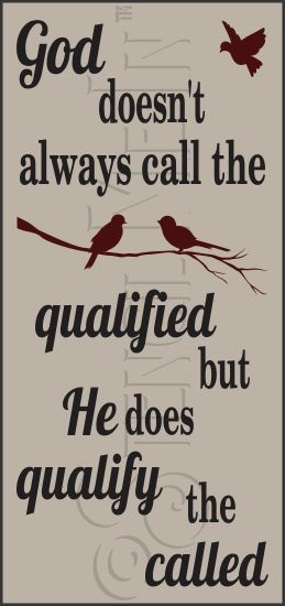 3211 * Qualify The Called Christian Faith Stencil 11.25x24 or 24x36 