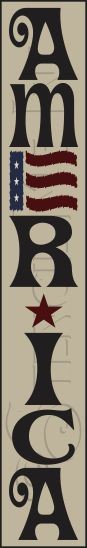 3212 * Tall America Porch Stencil 11.25x72 