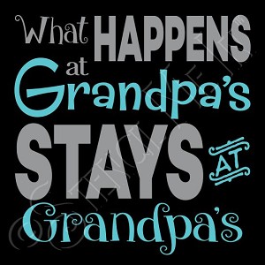 3246 * What Happens At Grandpa's Typography Stencil 11.25x11.25 
