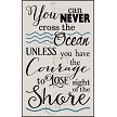 3252 * Cross The Ocean Beach Typography Stencil 11.25x18 